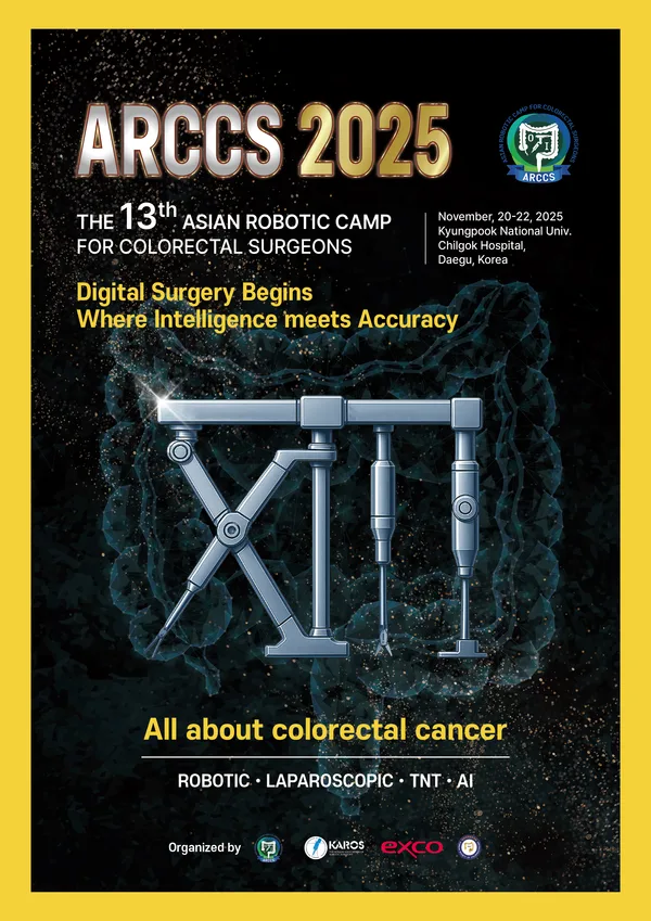 The 13th Asian Robotic Camp for Colorectal Surgeons will be held at physical meeting in Daegu, Korea