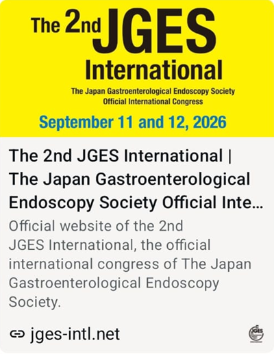 The 2nd JGES International / The Japan Gastroenterological Endoscopy Society Official in Japan, Toyoko on 11-12 September 2026